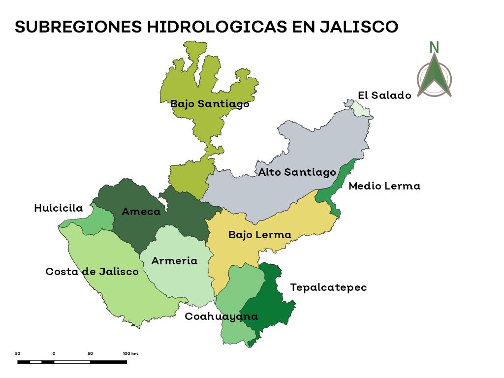 SubRegiones Hidrologicas Jalisco